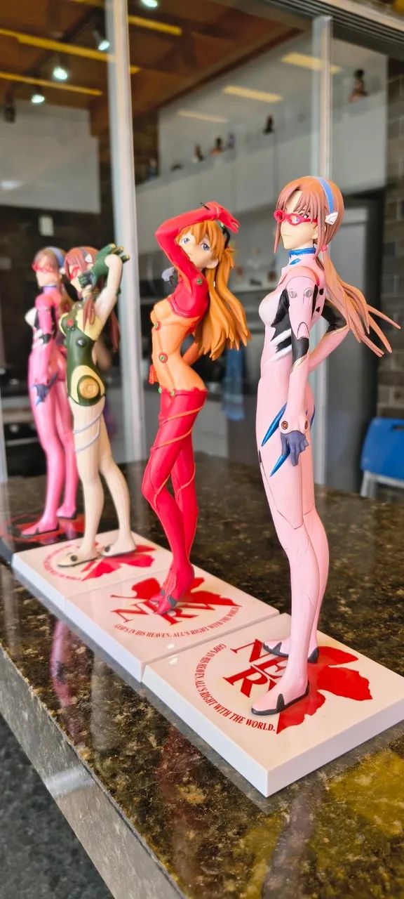 Evangelion Asuka e Mari Action Figures Estátuas do Anime - Foto 5