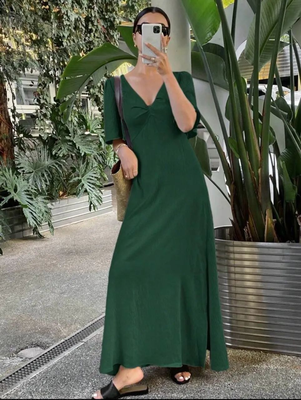 Vestido longo verde
