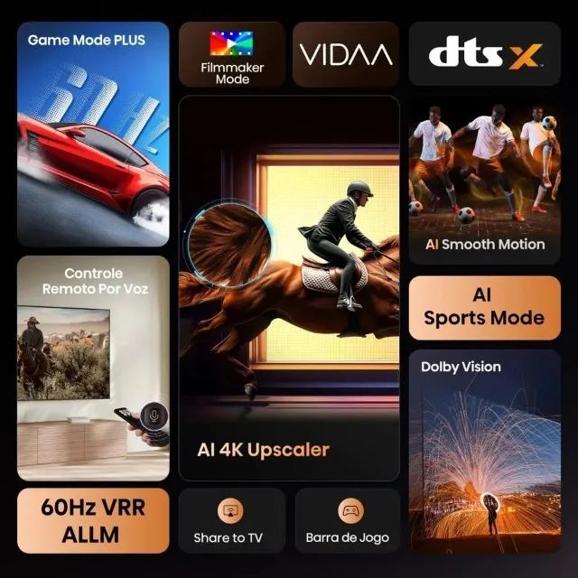 Smart TV 55" Hisense 4K VIDAA - Foto 3