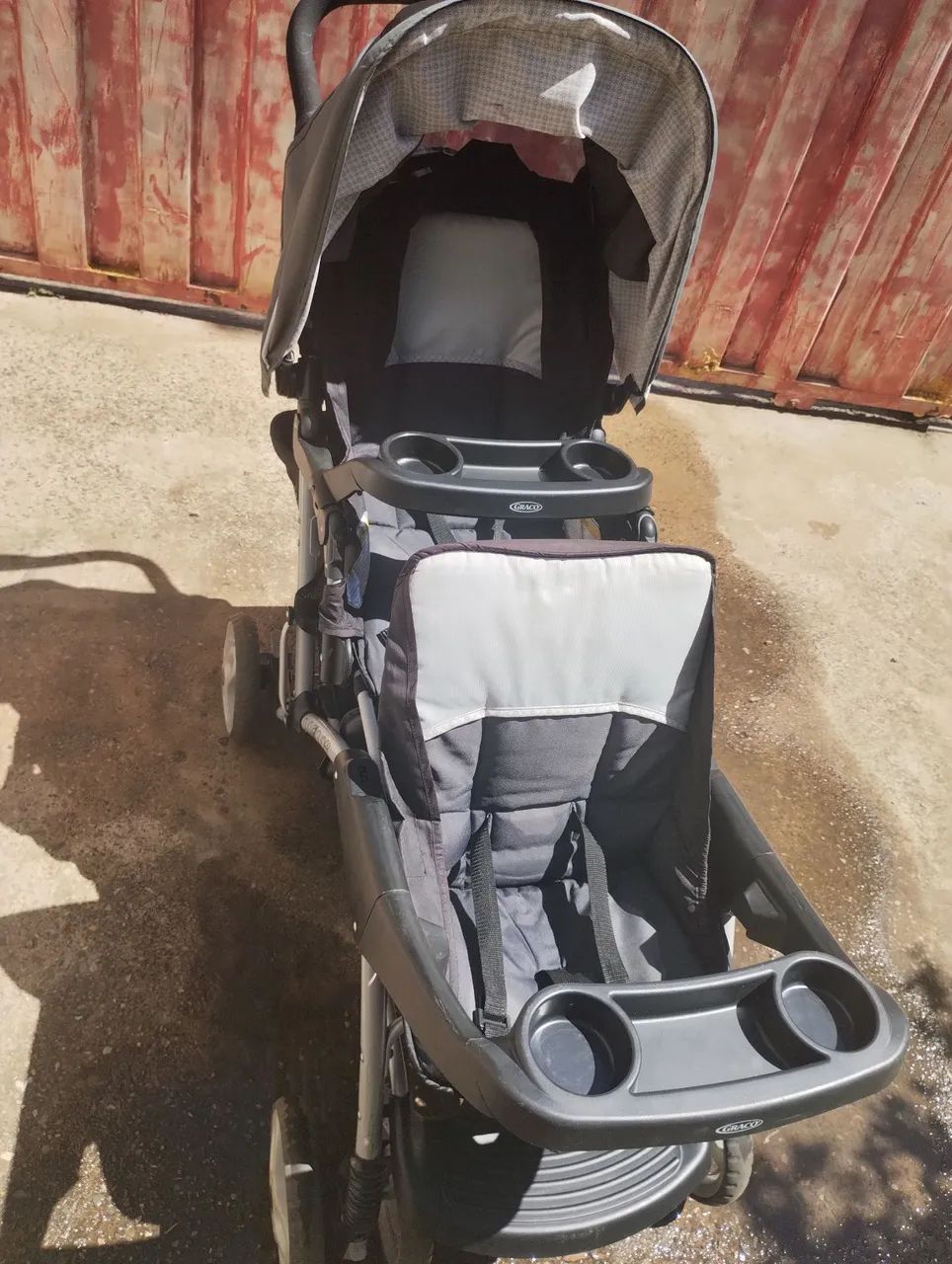 Carrinho de bebê duplo gêmeos 