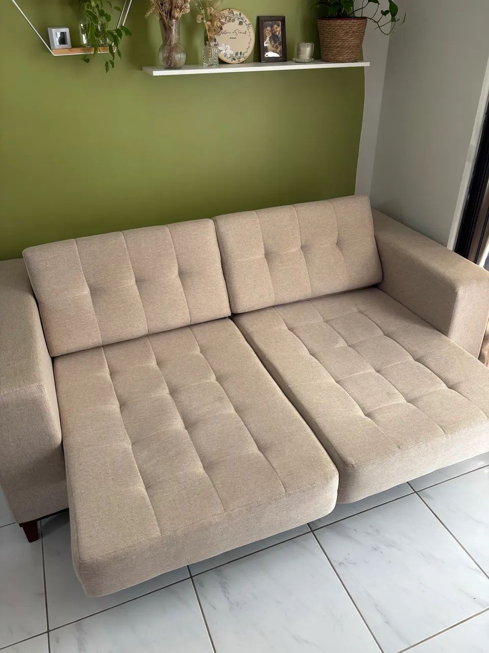 Sofá retrátil em linho 2m - Foto 4