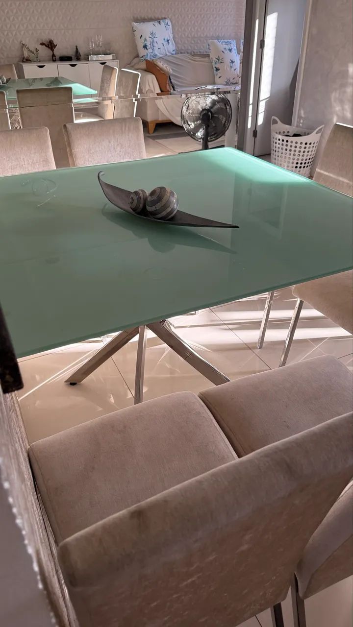 Conjunto de mesa jantar com 6 cadeiras  - Foto 2