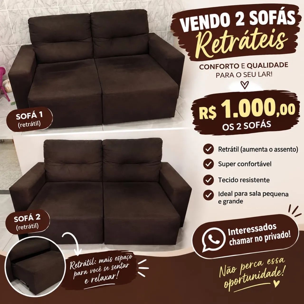Sofá retrátil  - Foto 2