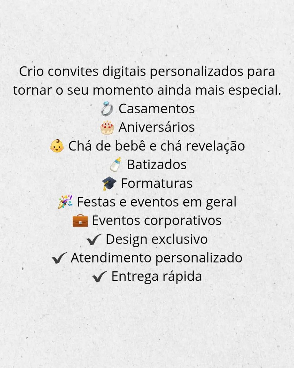 Faço convites personalizados 