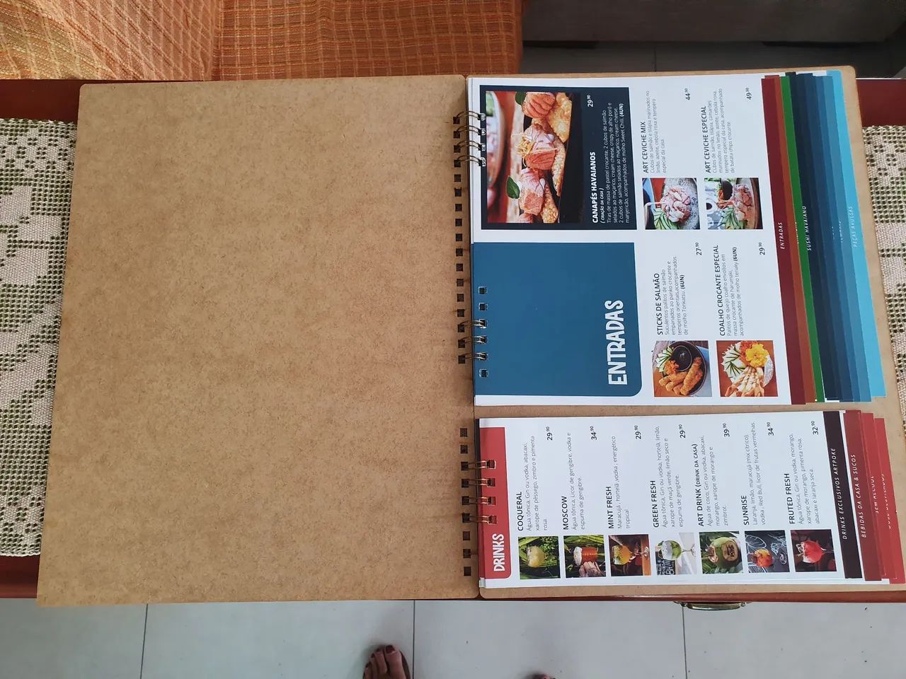 Capa dura de Cardápio de restaurante  - Foto 4