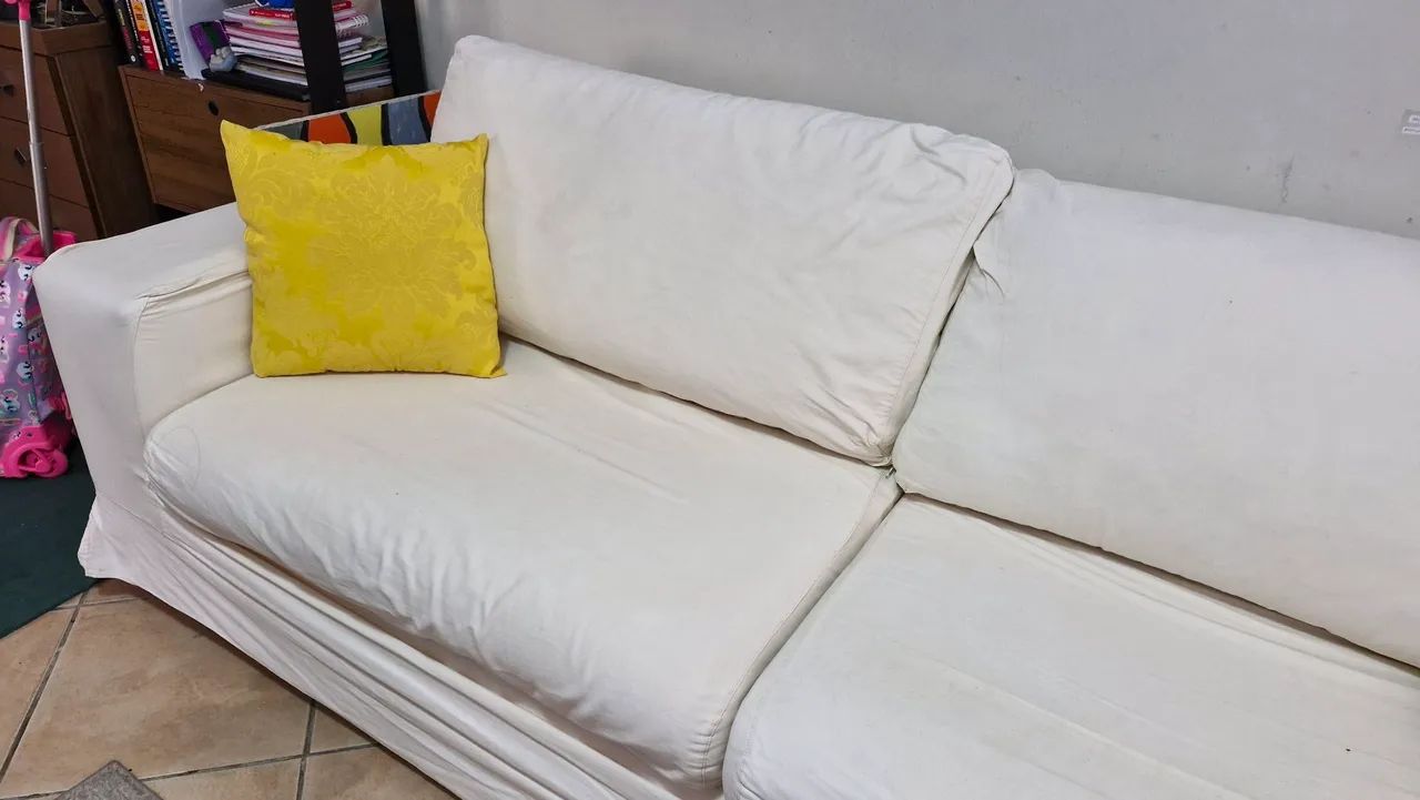 Sofá 4 lugares branco - Foto 3