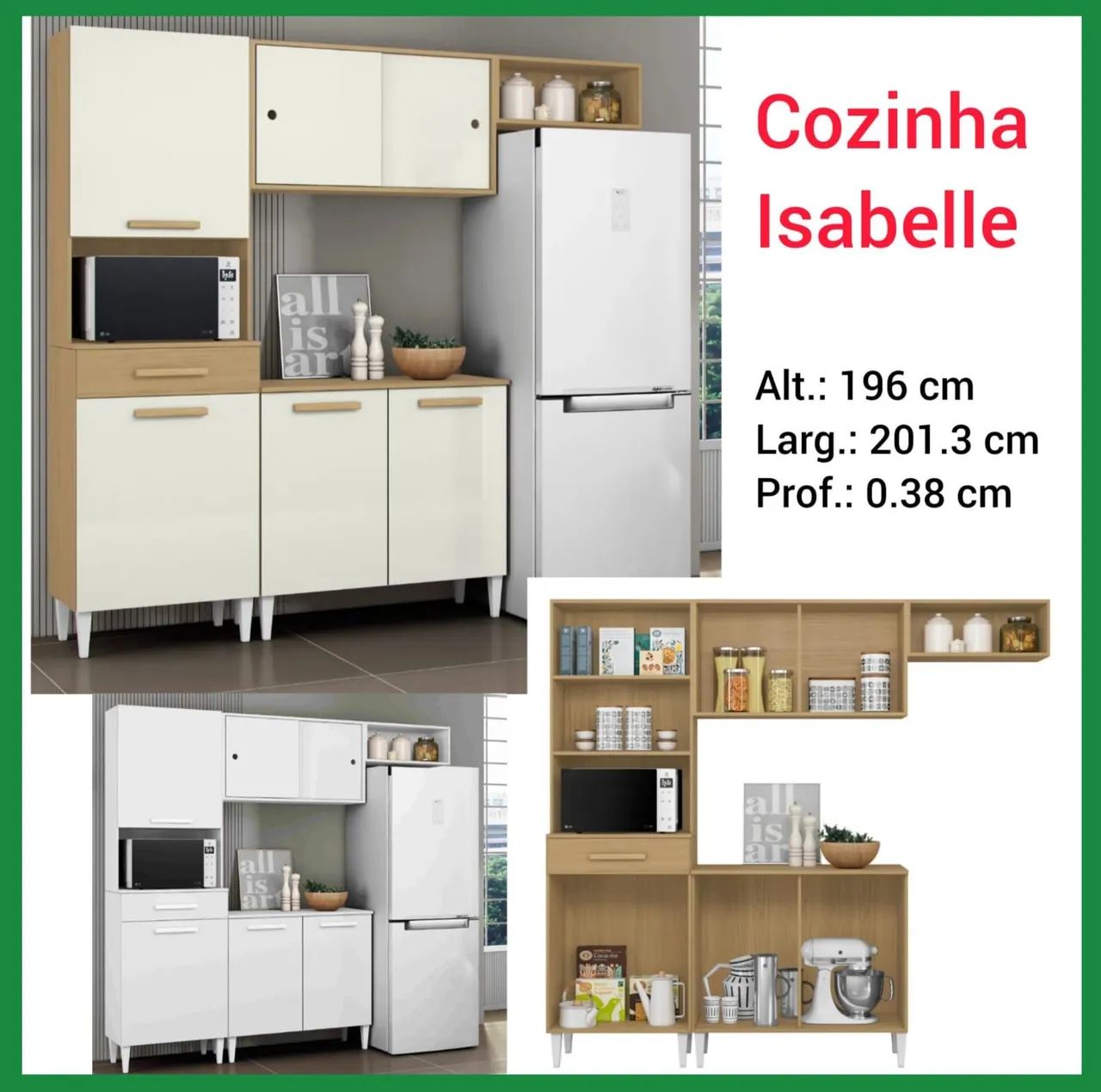 Armário de cozinha Isabela 