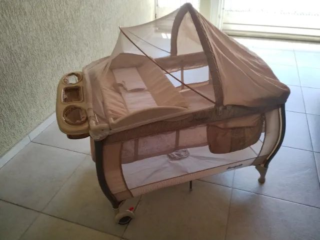 Burigotto New Aconchego Baby Crib, Beige