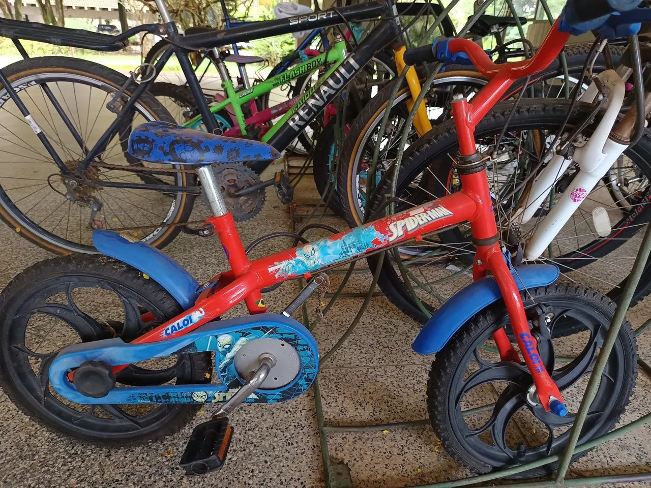 Bicicleta infantil homem aranha aro 16