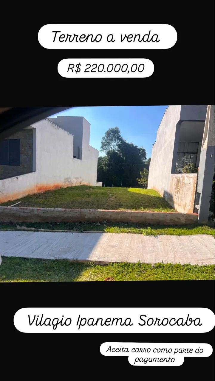 Terreno a venda Vilagio Ipanema 