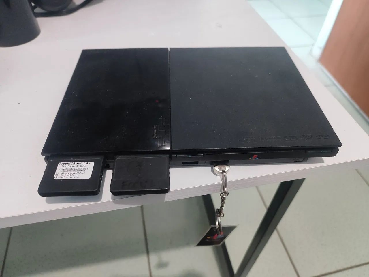 PS2 slim com pen drive com 120 jogos - Foto 3