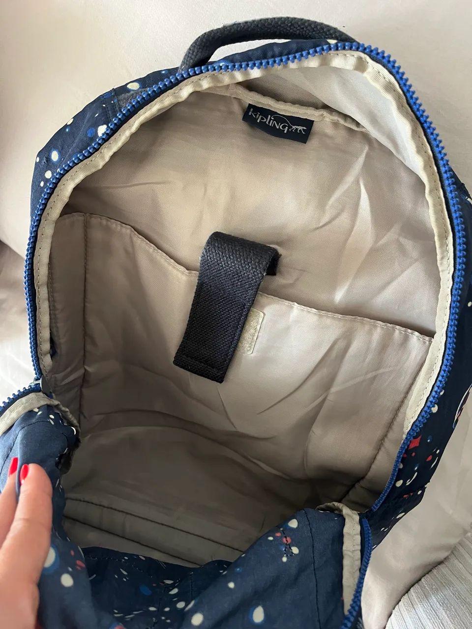 mochila kipling azul estampada original - Foto 4