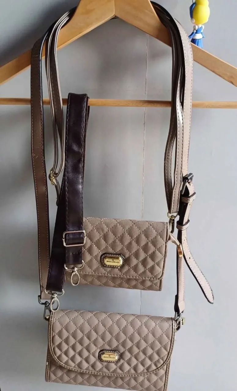 KIT DE BOLSAS MATELASSÊ COM ALÇAS REMOVÍVEIS 