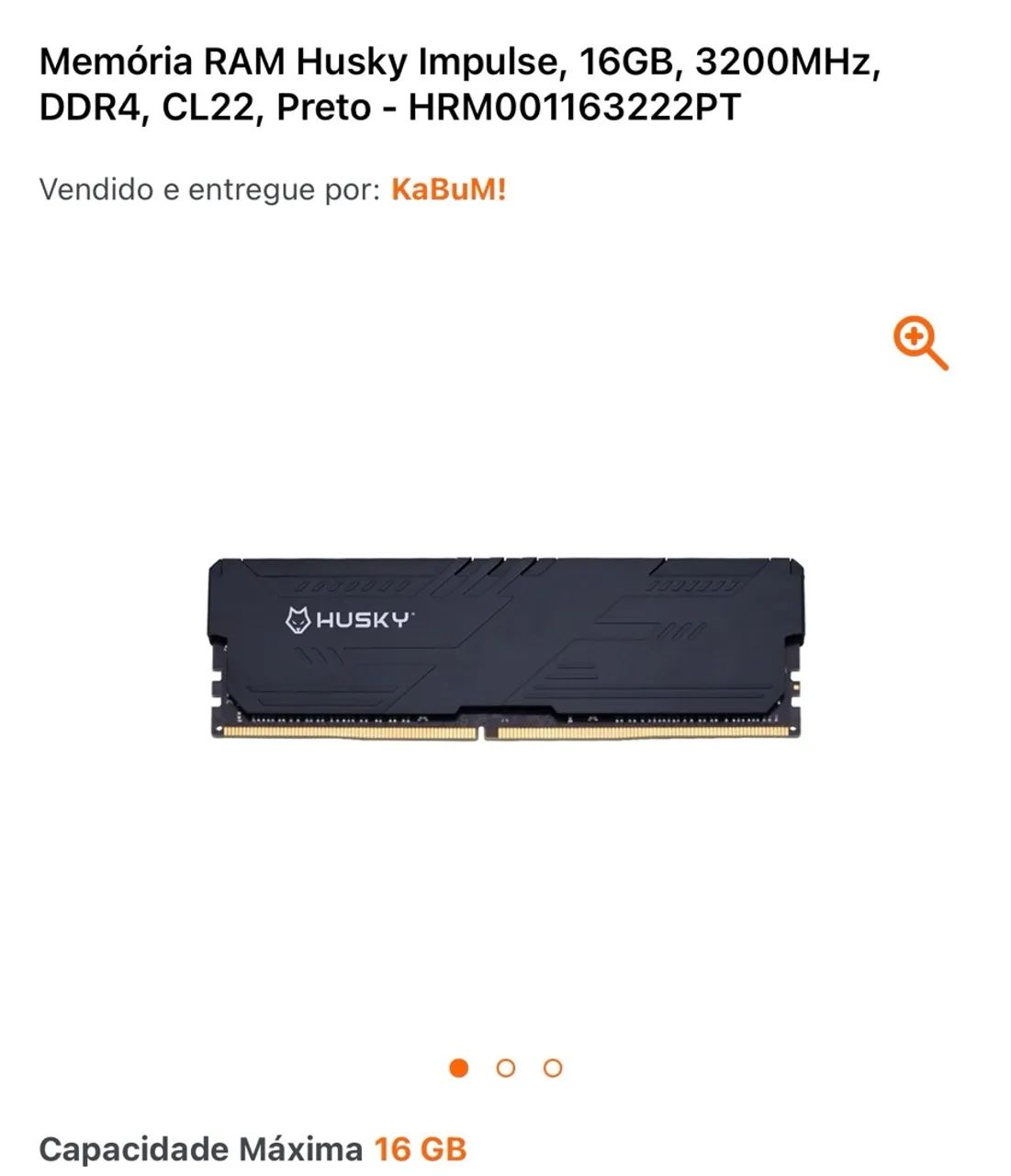 Memória ram ddr4 - 16 gb 