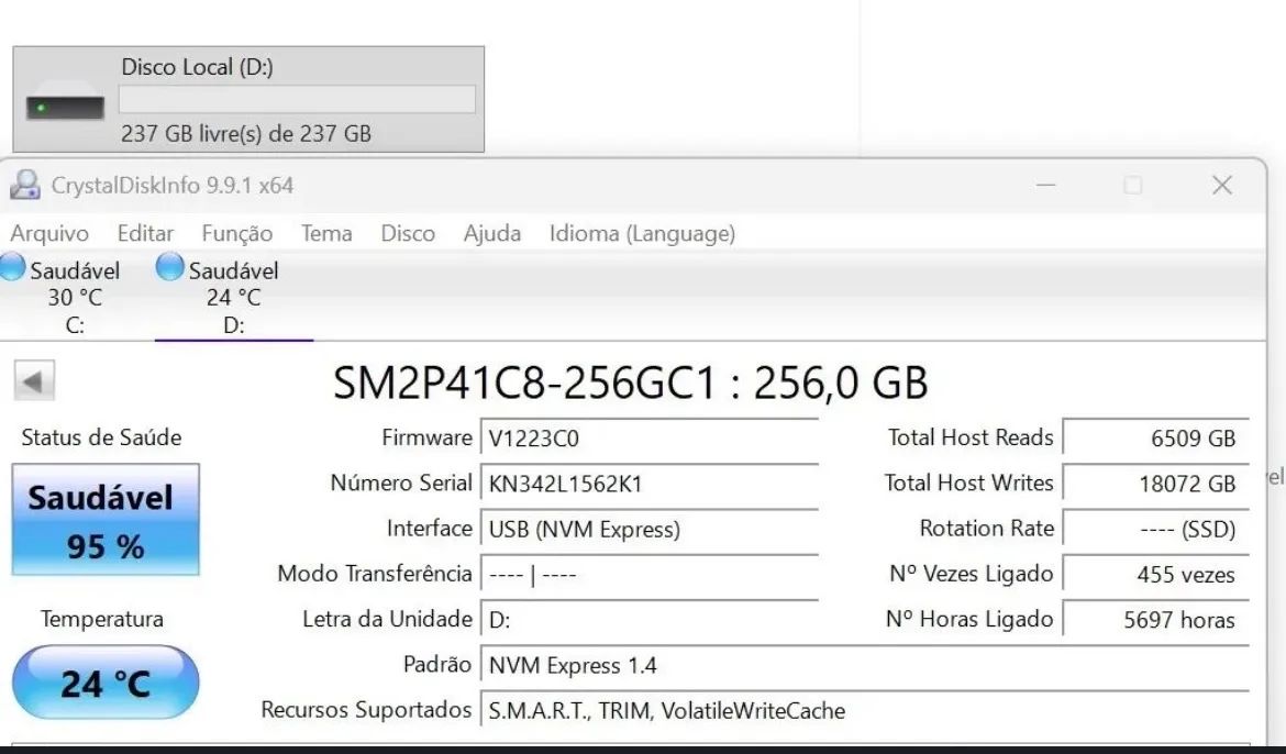 Ssd Nvme M.2 256gb ADATA - Foto 2