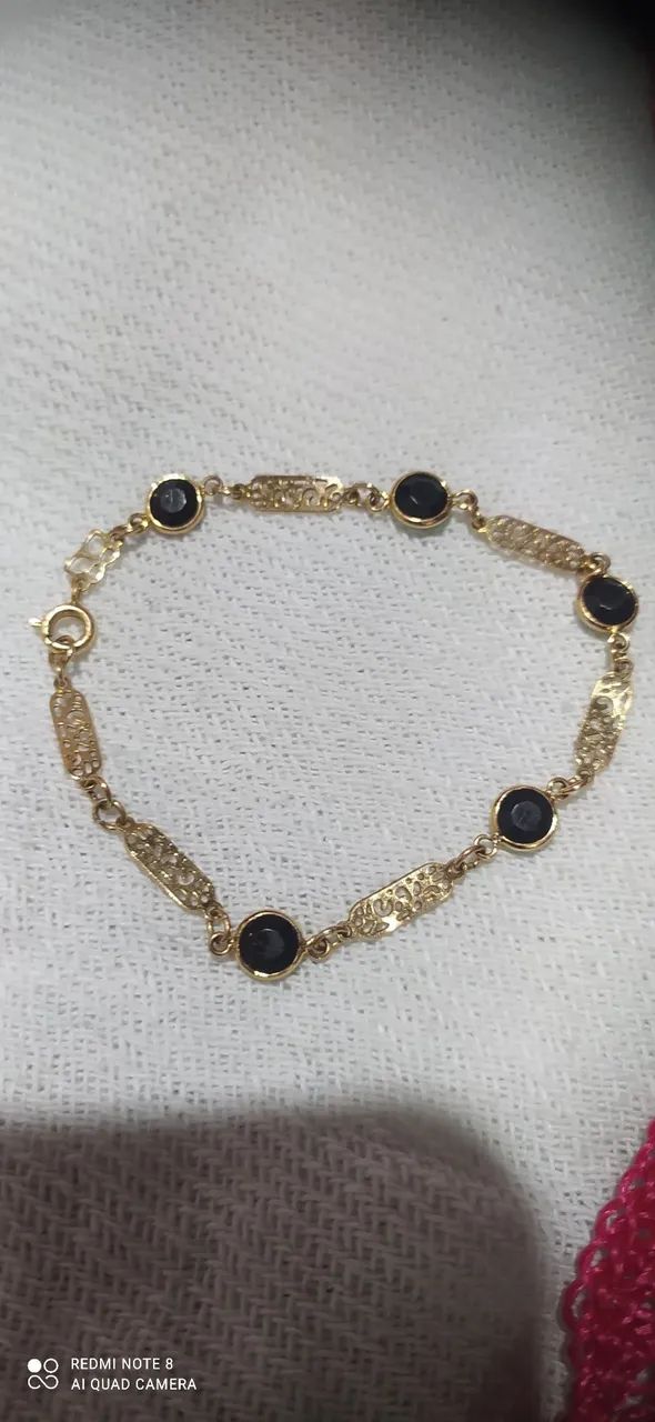 Pulseira banhado a ouro 24k feminina 