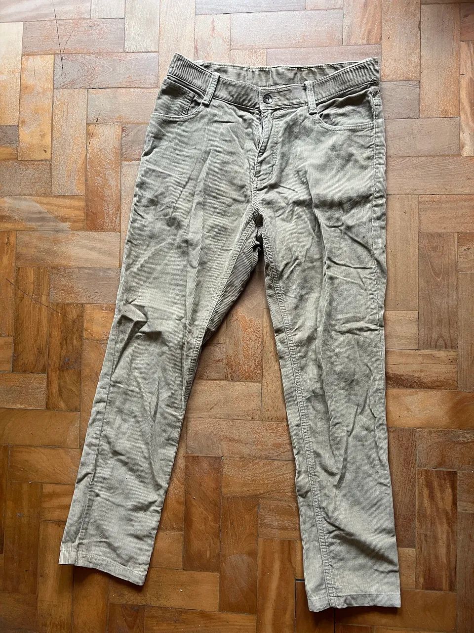 calça tommy hilfiger veludo cotelê bege - Foto 2