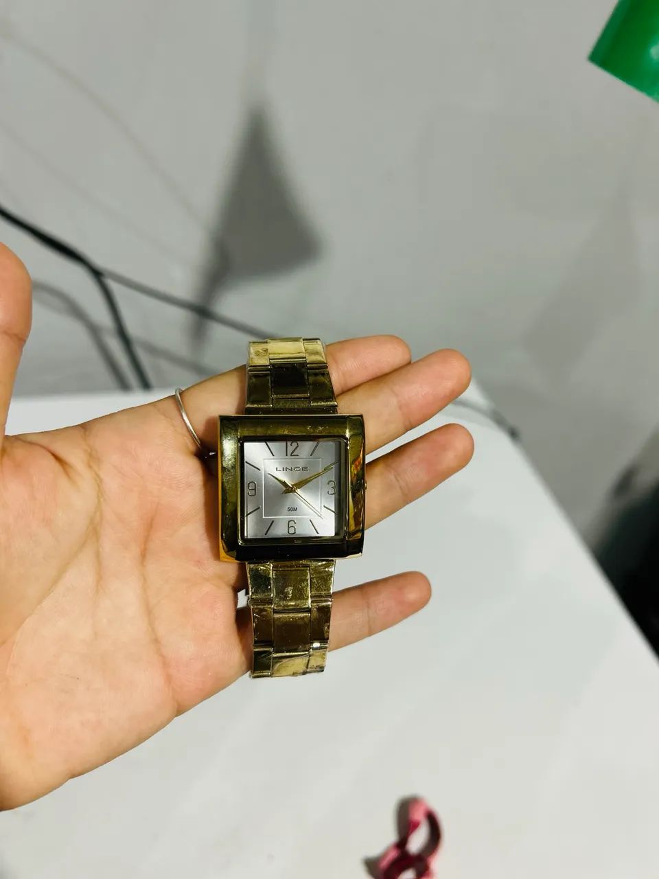 Relógio feminino lince dourado original  - Foto 4