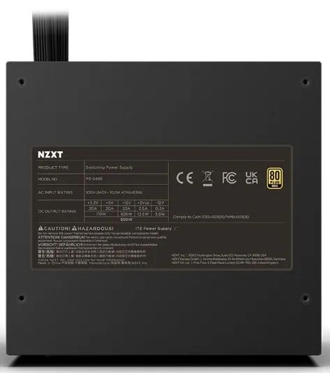 FONTE NZXT 650W 80 PLUS GOLD NOVA - Parcelo  - Foto 4