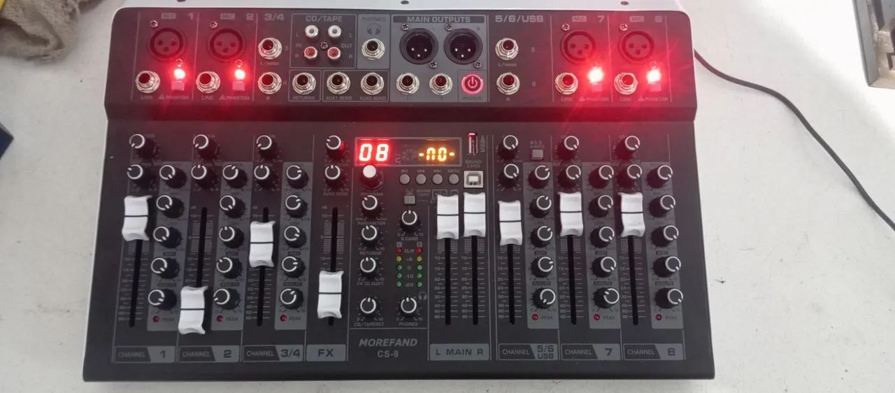MESA DE SOM MOREFAND CS-8 - 8 CANAIS | NOVA - Foto 2