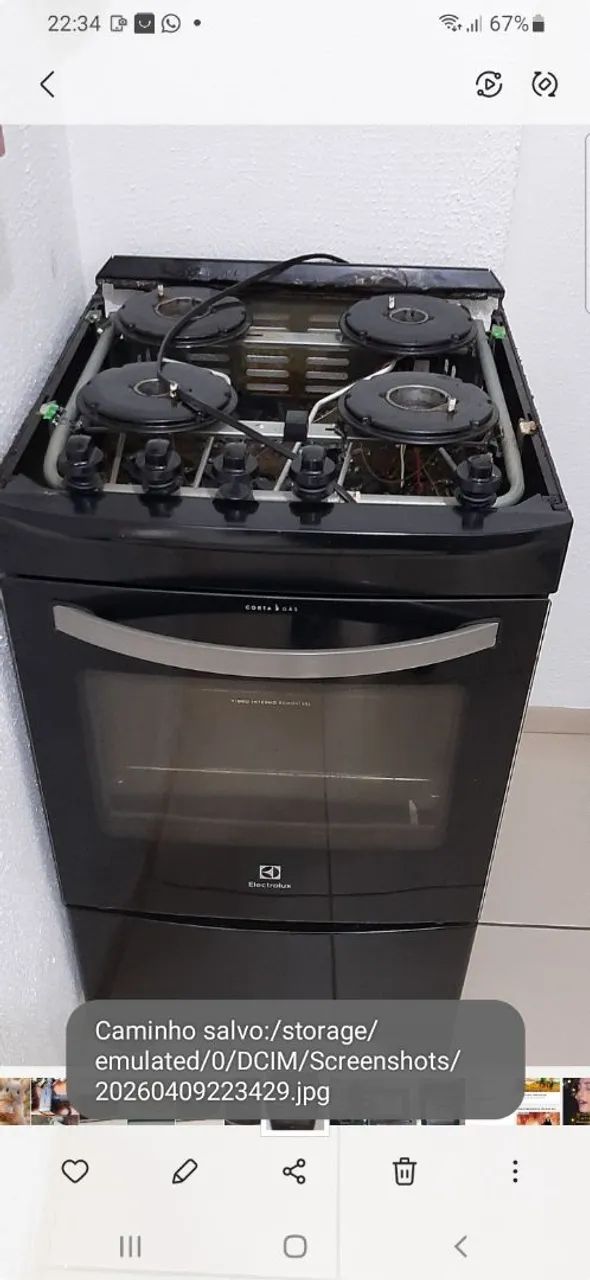 Fogão electrolux 4 boca 