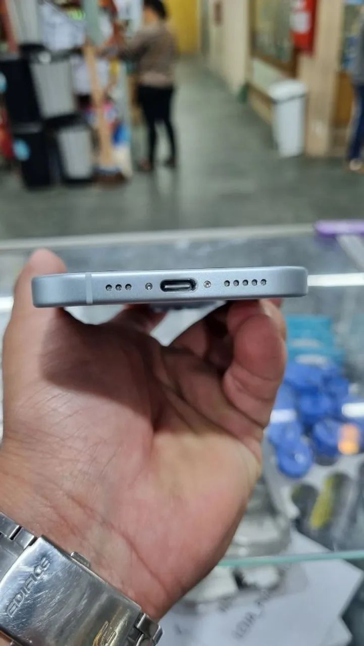 Iphone 15 Azul 256gb impecável - Foto 3