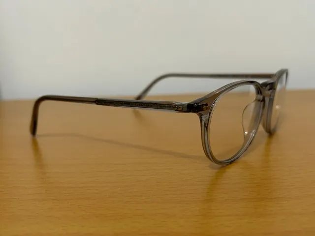 美品　OLIVER PEOPLES Riley-P-CF Limited Óculos Oliver Peoples Riley-R OV5004 1132 Cinza Translúcido