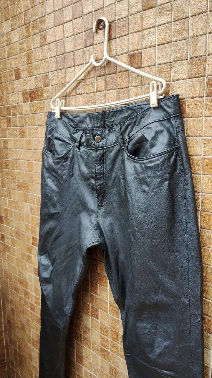 Calça de couro legítimo 48 - Foto 3