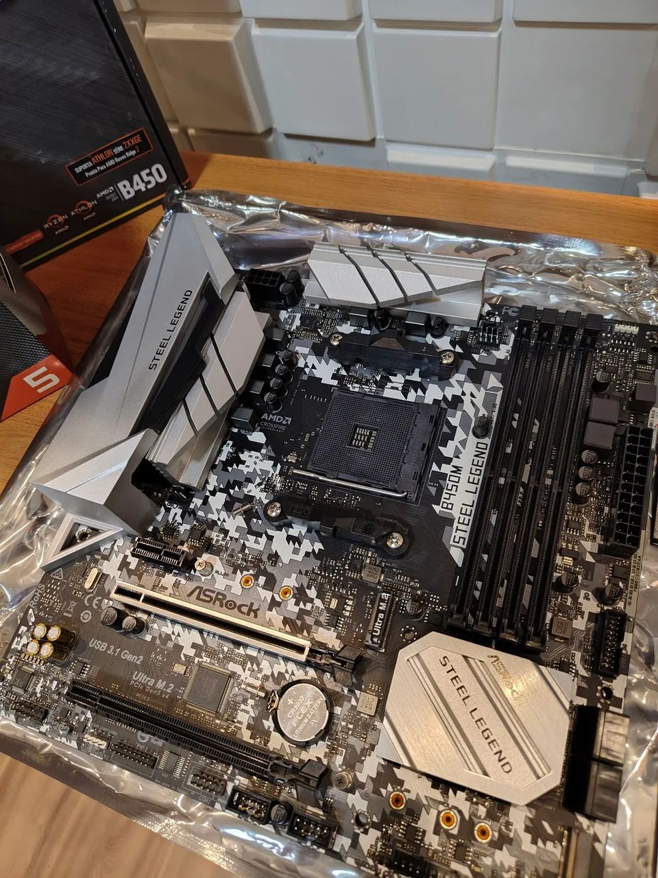 Kit Ryzen 5 3600 + Placa mãe B450m Steel Legend  - Foto 3