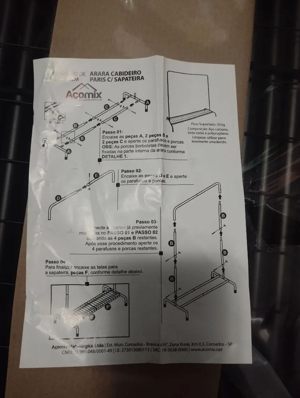 Arara cabideiro com sapateira - Foto 3
