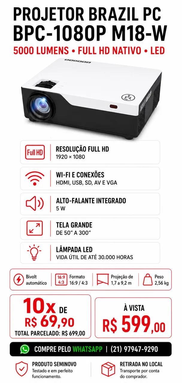 Projetor BPC-1080