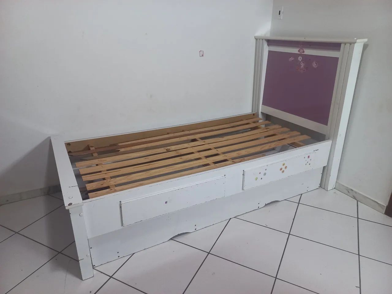 Cama solteiro com cama auxiliar 100% mdf - Foto 3