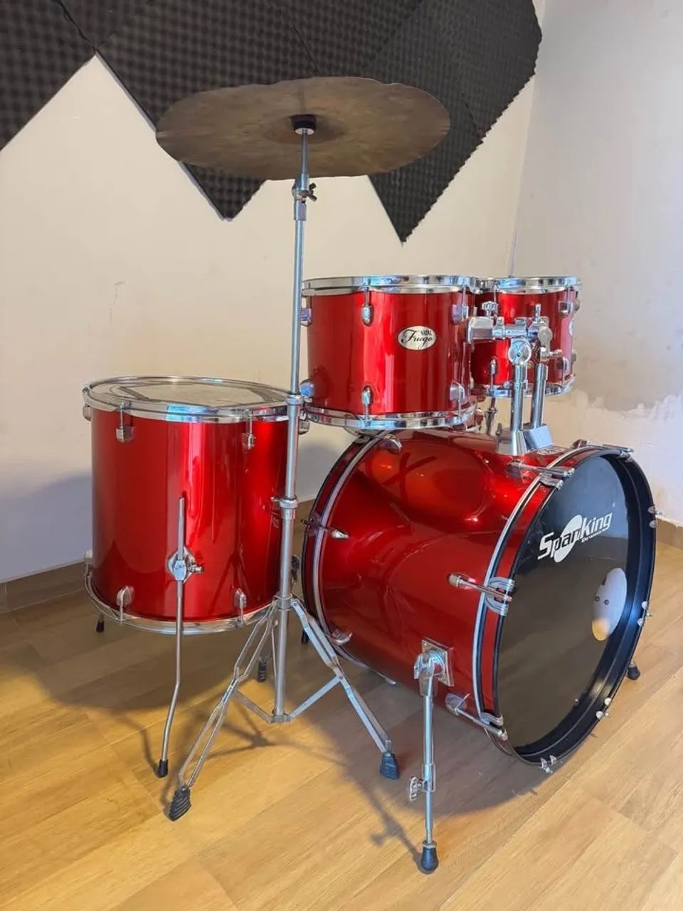 BATERIA COMPLETA COM PRATOS - Foto 3