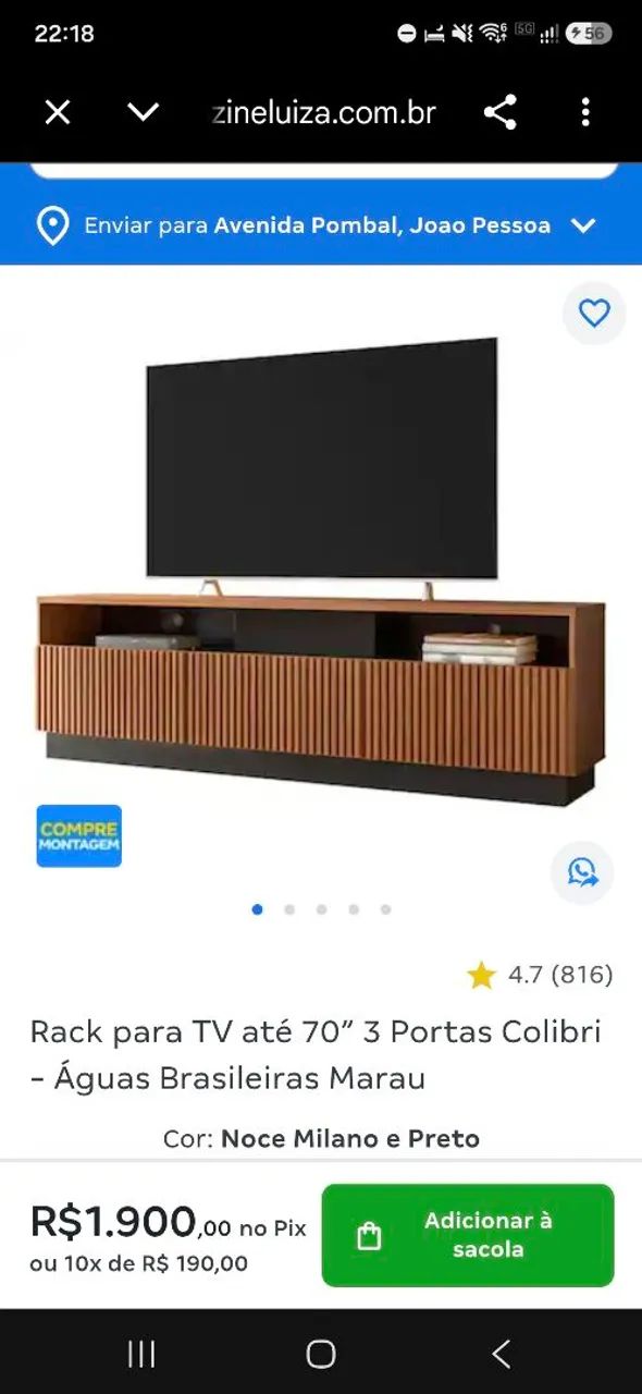 Rack para TV mdp 2 metros - Foto 5