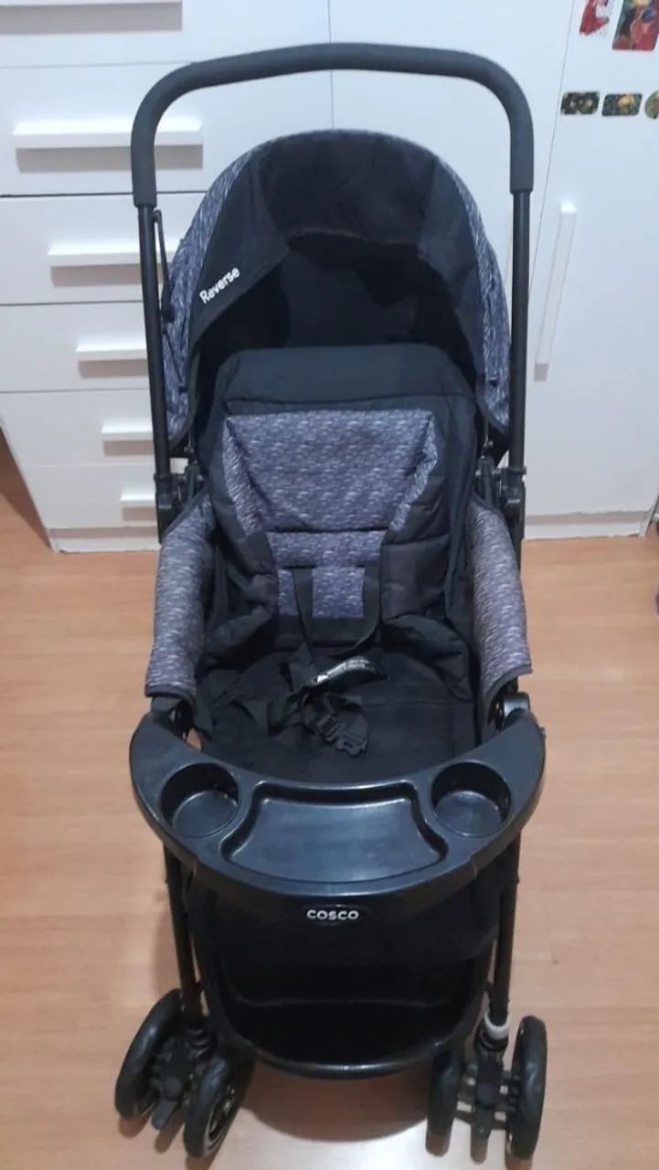Carrinho e bebê conforto cosco