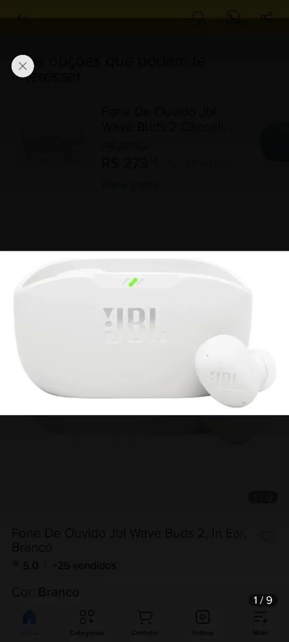 Fone de ouvido jbl original 