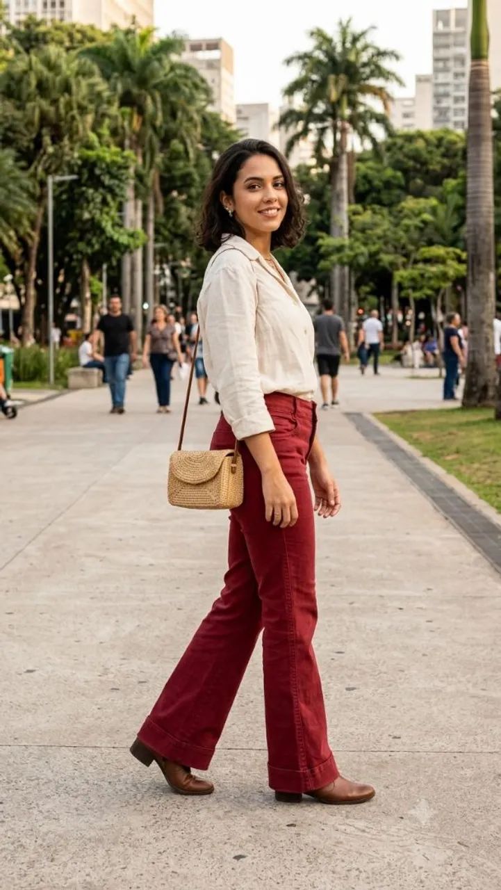 Calça Colcci n°40 vermelha 
