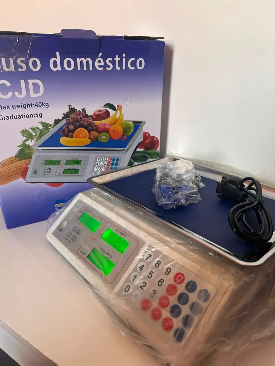 BALANÇA DIGITAL 40KG ? NOVA PAINEL FRENTE E VERSO