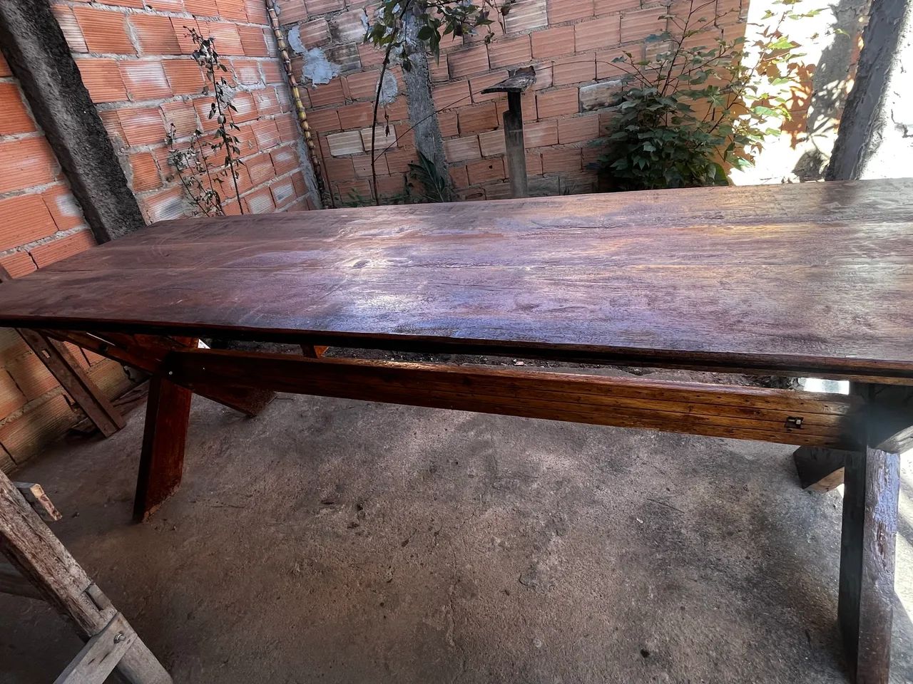 MESA DE MADEIRA RÚSTICA
