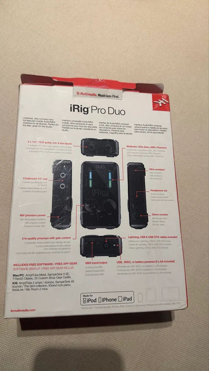 Interface p celular e midi  irig pro duo  - Foto 2