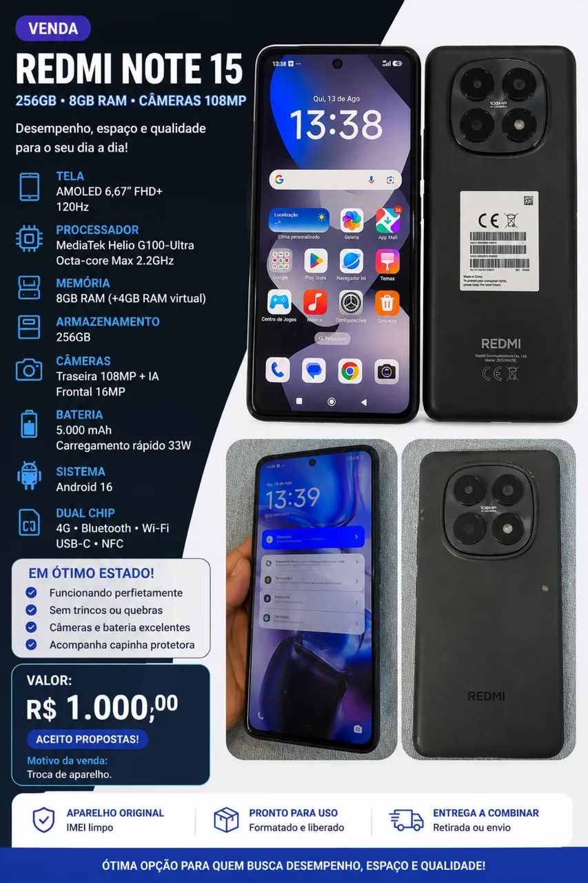 Redmi note 15 