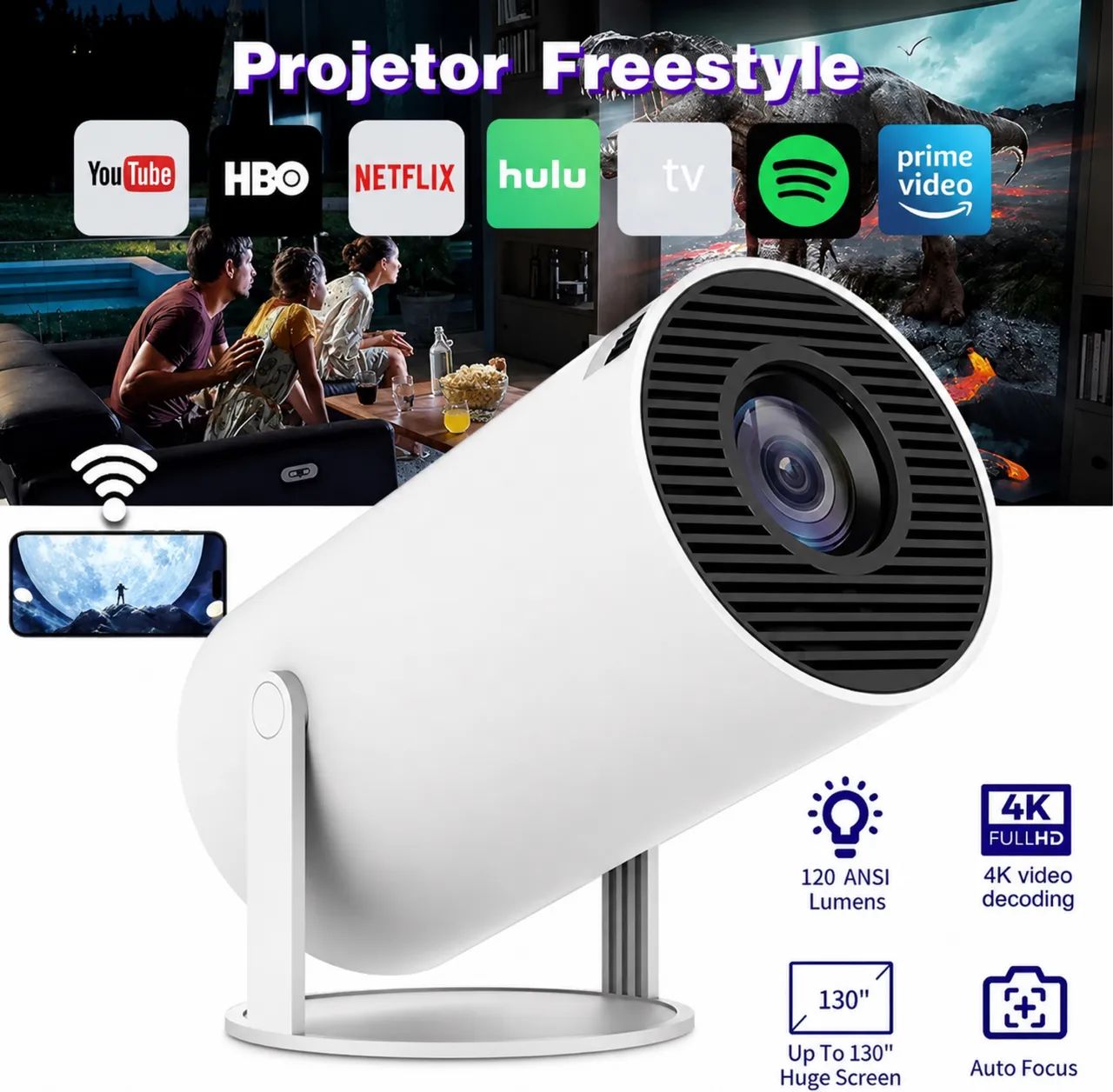 Projeto portátil HY 4k HD 