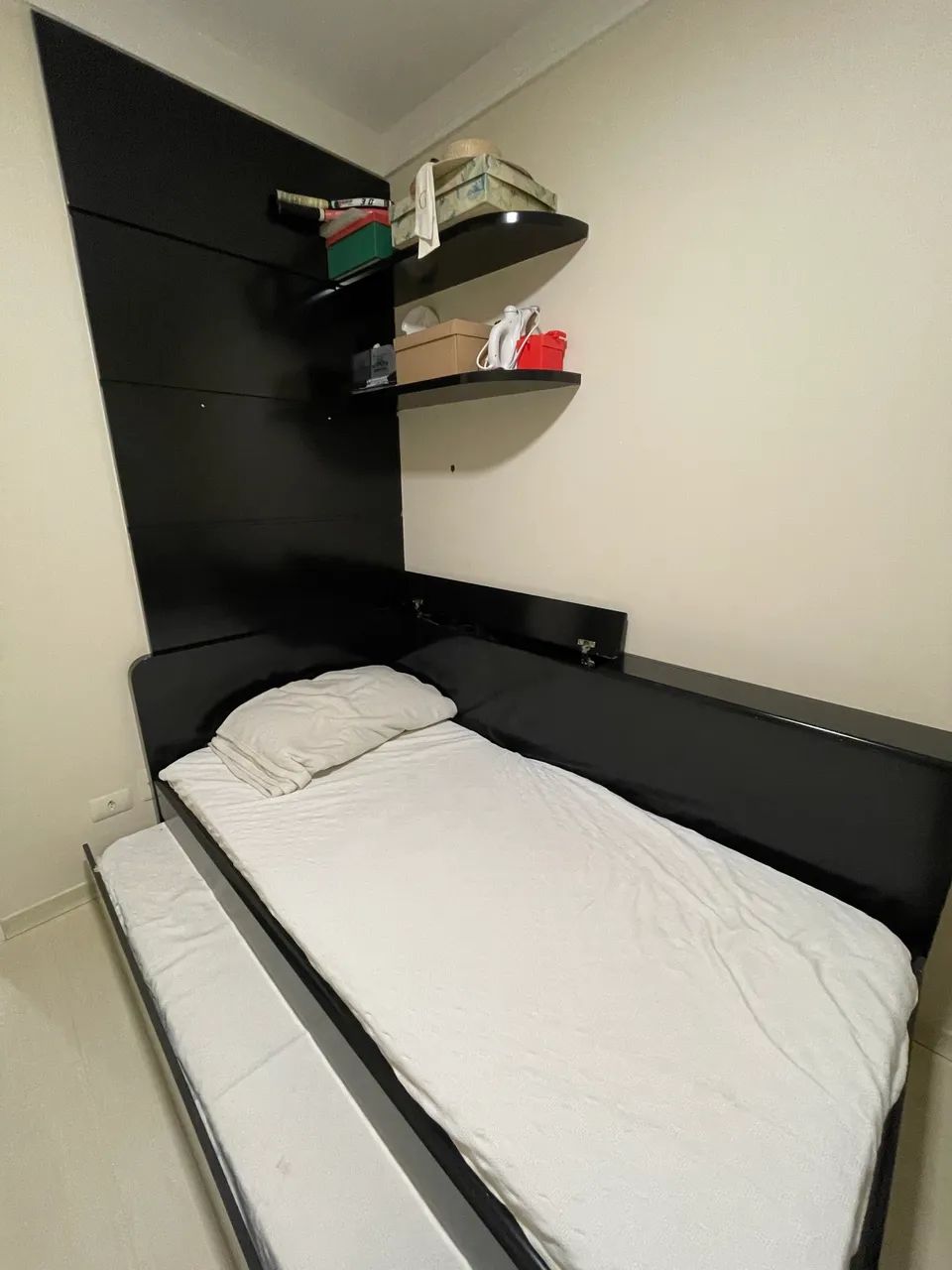 Cama de Solteiro Bicama Completa com 2 Colchões, Baús e Prateleiras - Foto 5