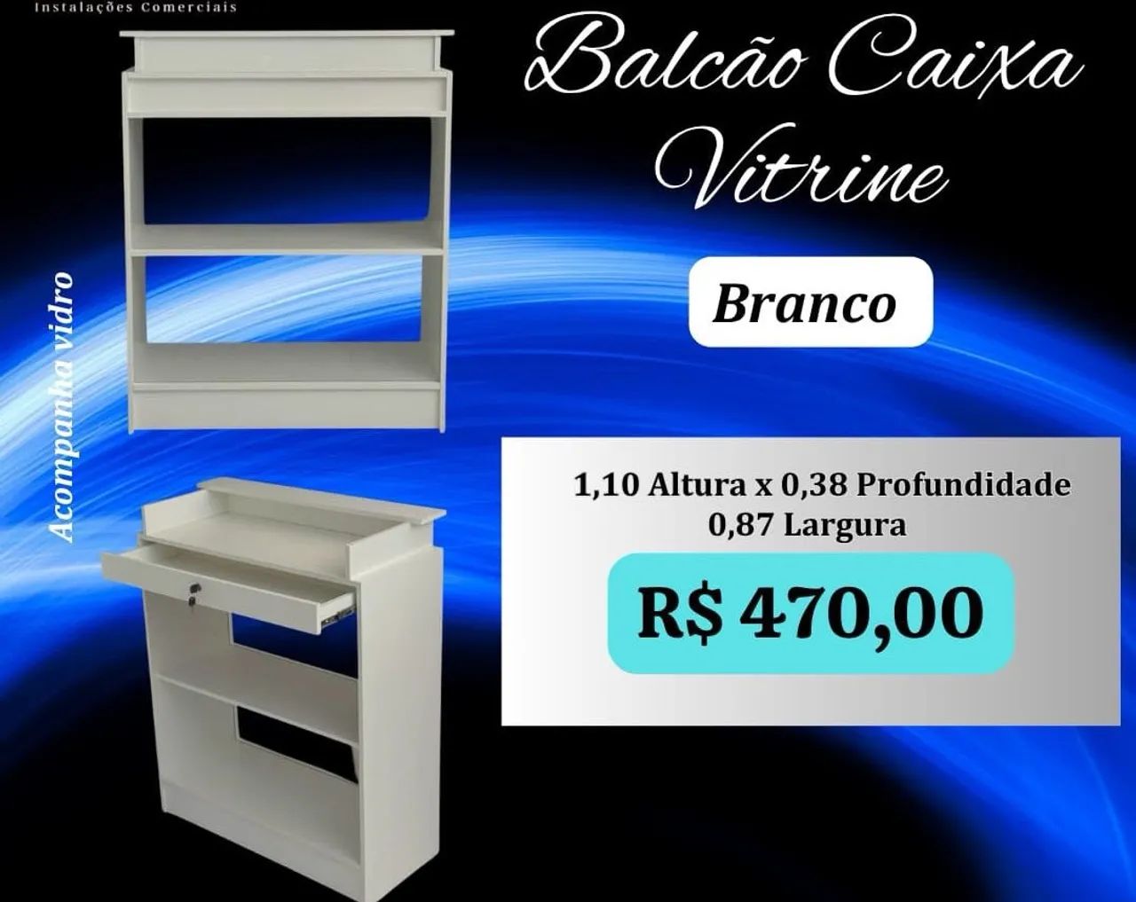 Balcão Caixa Vitrine 