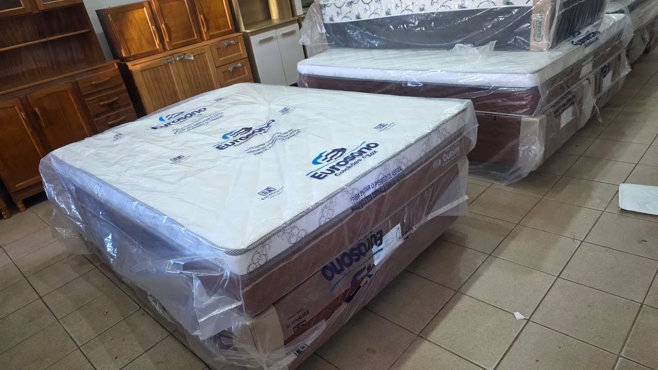 Cama de casal box molas ensacadas nova - Foto 5