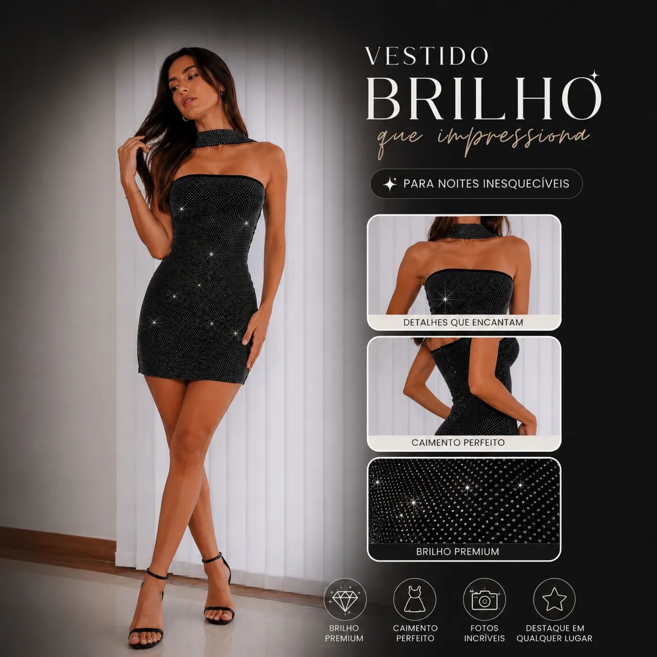 VESTIDO MAXÍ BRILHO