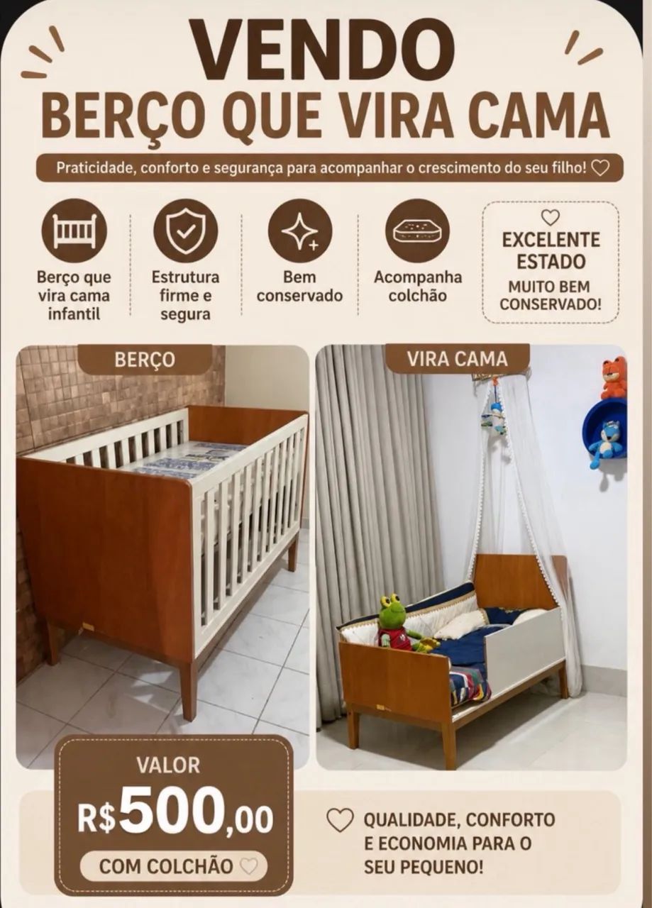 Berço 3 em 1