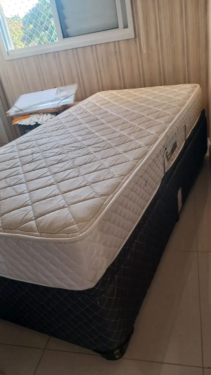 Cama Box Baú Solteiro + Colchão