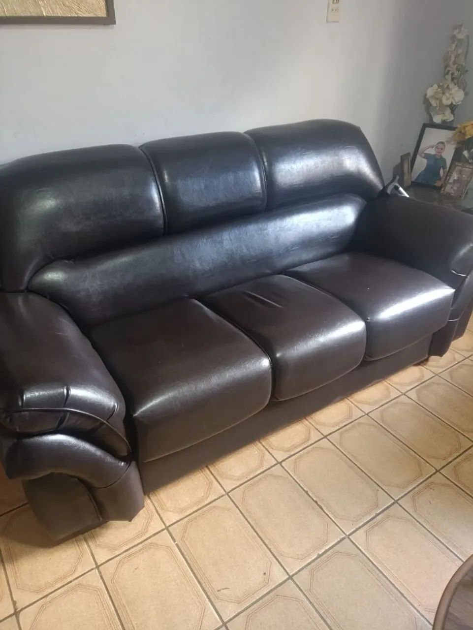 Conjunto de sofá no courino - Foto 3