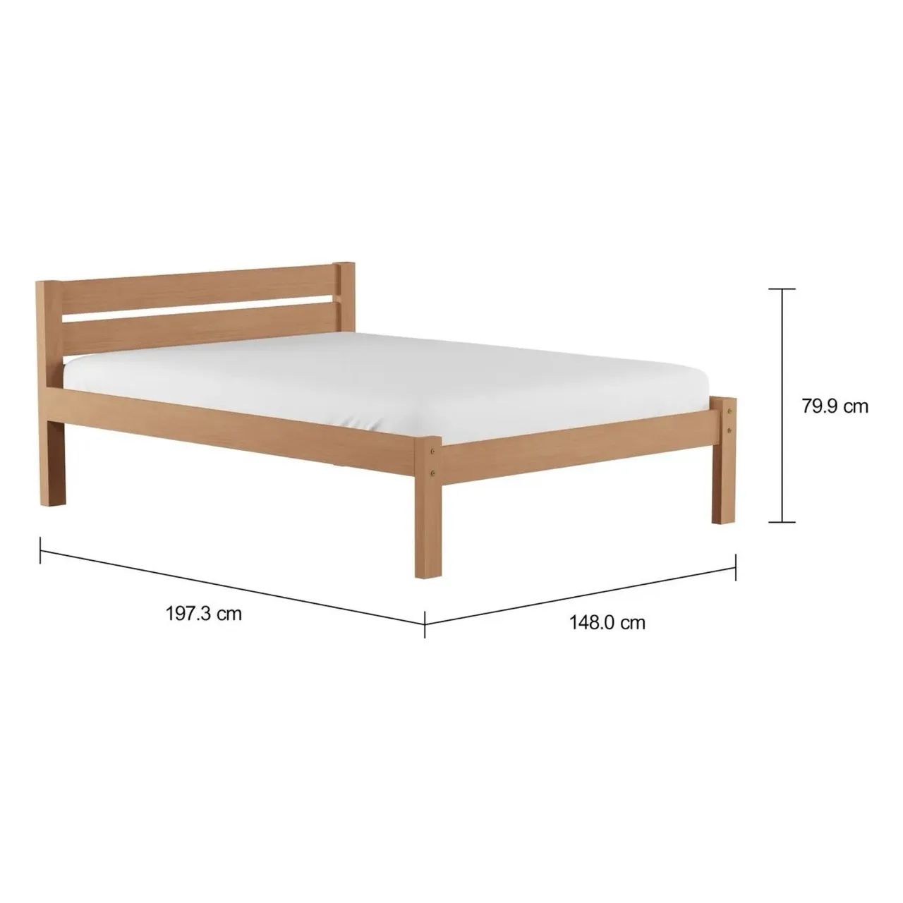 Cama de casal madeira nova Tokstok - Foto 3